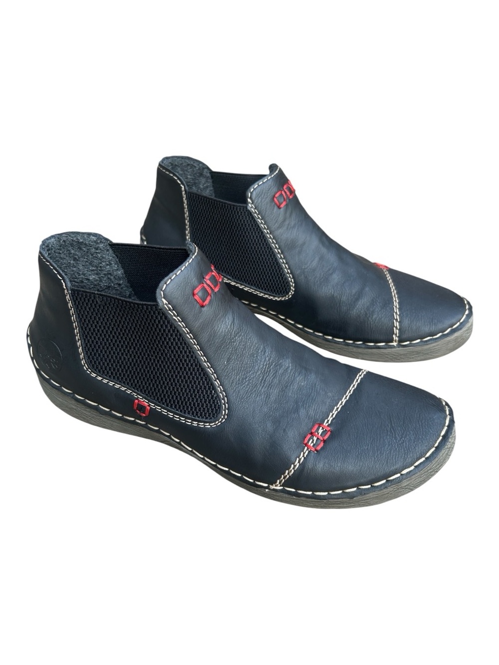 Rieker Belinga Black Slip On Chelsea Boots 52590 Women's Size 39